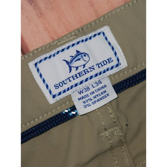 Southern Tide Mens Intercoastal Performance Khaki Casual Pants 38 x 34 - Picture 4 of 7